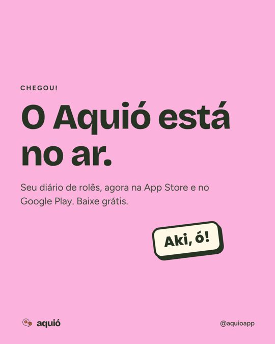 Chegou! O Aquió está no ar.