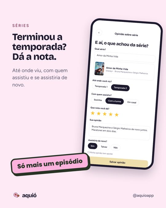 Terminou a temporada? Dê a nota.